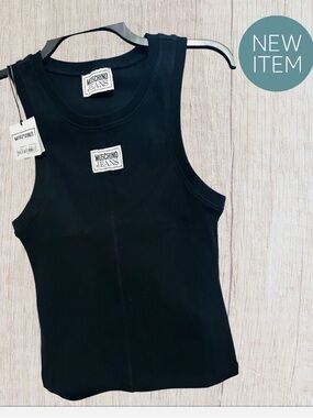 New Authentic Moschino Black Ribbed Tank Top,Retail $155,Price is Firm